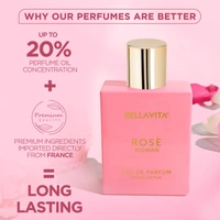 Bella Vita Rose Woman EDP  Luxury Rose Perfume, 100 ml | Long Lasting Premium EDP Fragrance