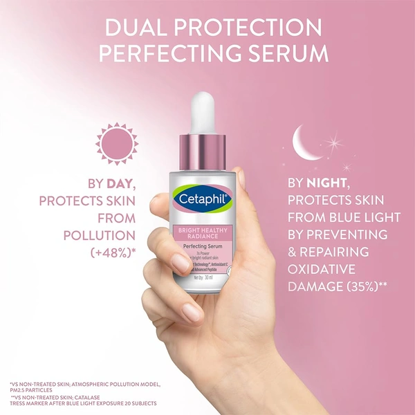 Cetaphil Bright Healthy Radiance Brightening 30ml  Glow Serum | GentleBright Technology' with Antioxidant C and Advanced Peptide Removes Darkness & Dullness