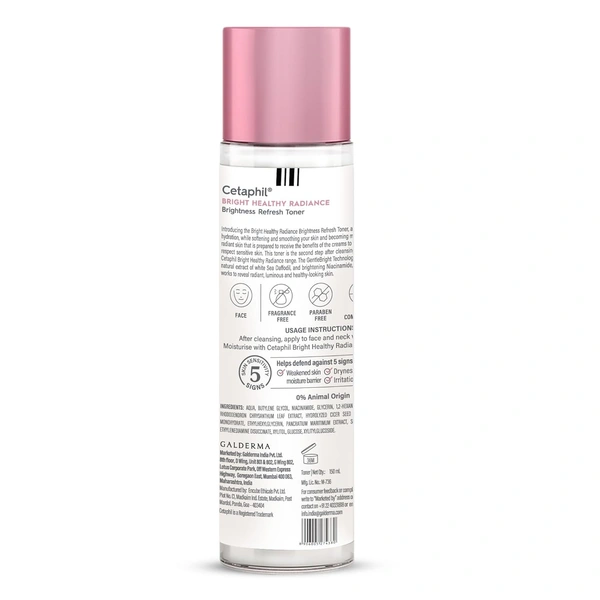 Cetaphil Bright Healthy Radiance Refresh Toner Cream - White, 150 ml