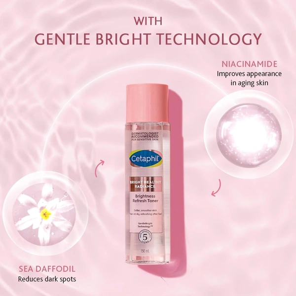 Cetaphil Bright Healthy Radiance Refresh Toner Cream - White, 150 ml