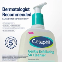 Cetaphil Gentle Exfoliating SA Cleanser 236ml | Foaming Gel Face Wash with Salicylic Acid, Mandelic Acid & Gluconolactone | Smooths Texture & Clears Pores