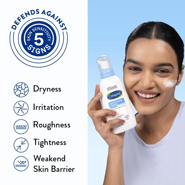 Cetaphil Gentle Foaming Cleanser - 236ml | Dermatologist Recommended Face Wash for All Skin Types | Enriched with Vitamin E and B5 | Paraben & Sulphate-Free