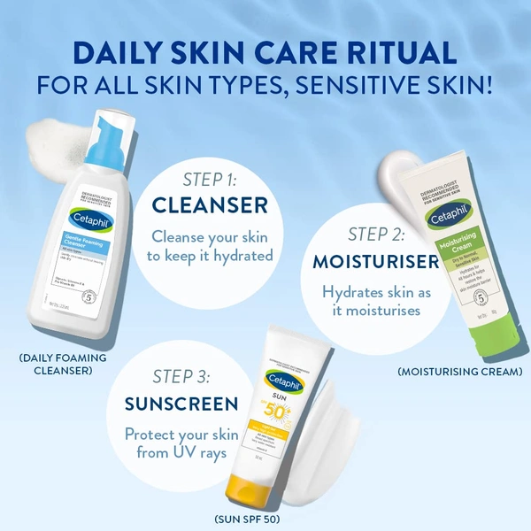 Cetaphil Gentle Foaming Cleanser - 236ml | Dermatologist Recommended Face Wash for All Skin Types | Enriched with Vitamin E and B5 | Paraben & Sulphate-Free