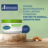 Cetaphil Moisturizing Cream, Dry to Normal, Sensitive Skin, 250 g  | Non-greasy, fast-absorbing formula