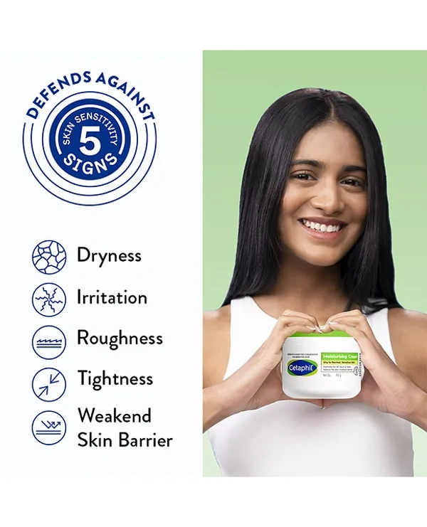 Cetaphil Moisturizing Cream, Dry to Normal, Sensitive Skin, 450 g  | Non-greasy, fast-absorbing formula