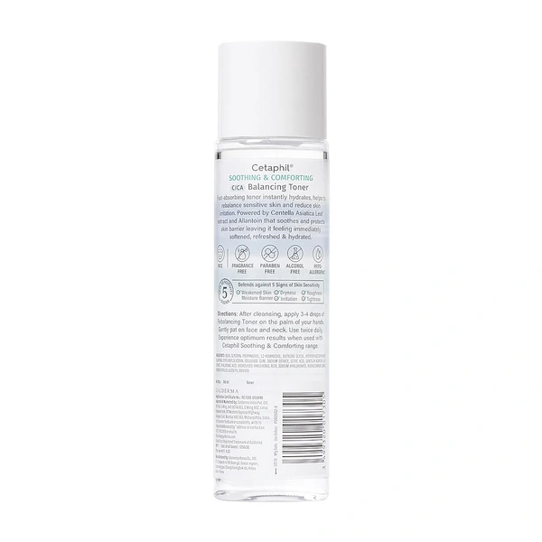 Cetaphil Soothing & Comforting CICA Balancing Toner 150ml | Reduces Redness & Irritation | Hydrates & Strengthens Skin Barrier | Ideal for Sensitive Skin