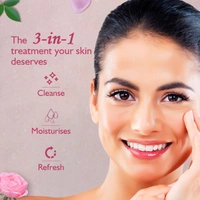 Dabur Gulabari Rose Glow Face Cleanser 100ml | For All Skin Types | 3-in-1 Cleanser | Cleans, Balances & Hydrates Skin | Gentle & Refreshing