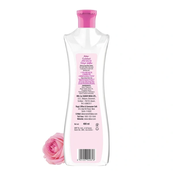 Dabur Gulabari Rose Water Gulab Jal - 100ml | Herbal Extracts | Gentle Cleanser | Hydrating, Refreshing & Cooling | Suitable for All Skin Types | Daily Use