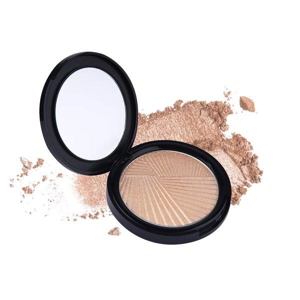 Forever52 Daily Life Forever 52 Daily Life Sunkissed Illuminator Highlighter | Get Instant Shine | Long-Lasting Radiant Glow | Soft Texture | Easy to blend | Natural-Looking Glow | (Fire-Flakers) - ILU003