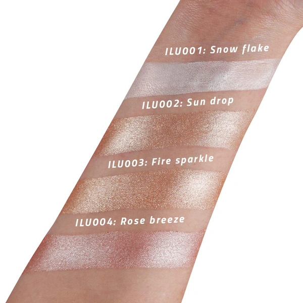 Forever52 Daily Life Forever 52 Daily Life Sunkissed Illuminator Highlighter | Get Instant Shine | Long-Lasting Radiant Glow | Soft Texture | Easy to blend | Natural-Looking Glow | (Snow-flake) ILU001