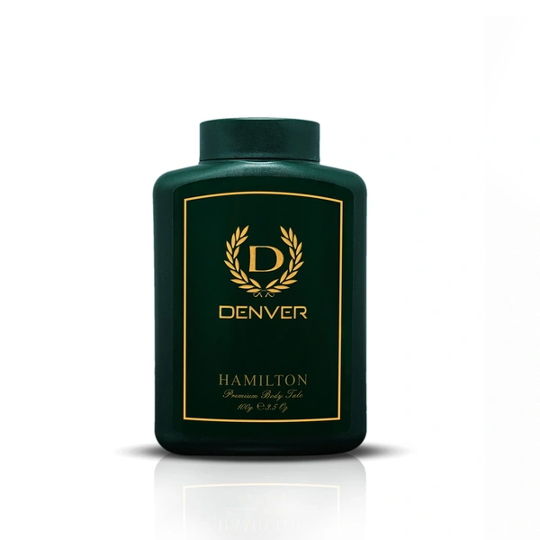 Denver Hamilton Premium Body Talc - 100g  | Scented Talcum Powder for Men | Long-Lasting Freshness & Masculine Fragrance