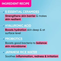Dot & Key DOT & KEY Barrier Repair + Hydrating Gentle Face Wash | with 5 Ceremide & Japanese Rice Water | Soap, SLS & SLES Free | Soft, Nourished Skin | For Normal, Dry & Sensitives Skin | Gently Cleanses Skin From Dirt & Oil | 100ml