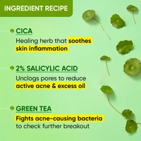 Dot & Key DOT & KEY CICA Calming Blemish Clearing Gel Face Wash | with Salicylic Acid & Green Tea | For Oily & Sensitive Skin | Reduces Active Acne | Oil Control Face Wash | Calm & Clear Acne-Prone Skin | Reduce Redness & Irritation |100ml
