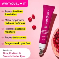 Dot & Key DOT & KEY Pomegranate Eye Cream� 20ml | Retinol + Caffeine | Fades Dark Circles | Treat Fine Lines & Wrinkles | Reduce Puffiness | Antioxidant-Rich Eye Cream | Non Sticky & Non Greasy | Deeply Moisturizer