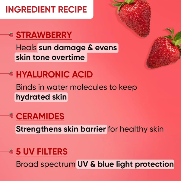 Dot & Key Strawberry Dew SPF 50 PA++++ Sunscreen Stick 20g | Broad-Spectrum UV Protection | Lightweight, Non-Greasy & Hydrating | No White Cast | All Skin Types