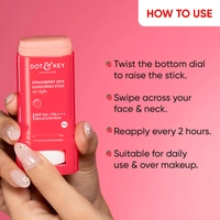 Dot & Key Strawberry Dew SPF 50 PA++++ Sunscreen Stick 20g | Broad-Spectrum UV Protection | Lightweight, Non-Greasy & Hydrating | No White Cast | All Skin Types