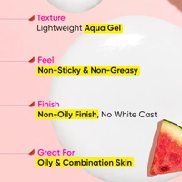 Dot & Key Watermelon Cooling Sunscreen SPF 50 PA++++ with Hyaluronic Acid | Superior UV Protection | Non-Greasy, Cooling Formula | UV , IR & Blue Light Protection | Lightweight | for Oily & Combination Skin | Non Oily Finish | 50g
