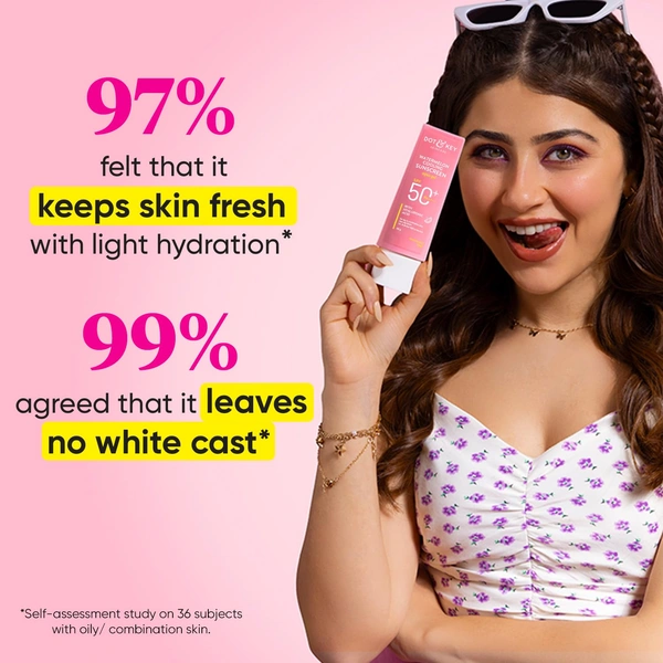 Dot & Key Watermelon Cooling Sunscreen SPF 50 PA++++ with Hyaluronic Acid | Superior UV Protection | Non-Greasy, Cooling Formula | UV , IR & Blue Light Protection | Lightweight | for Oily & Combination Skin | Non Oily Finish | 50g