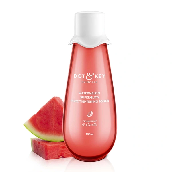 Dot & Key DOT & KEY Watermelon Superglow Toner� 150ml | Pore Tightening Toner | Alcohol Free, Toner For Uneven Skin Tone | Non Sticky & Non Greasy | Oil Control & Refreshing | For All Skin Types