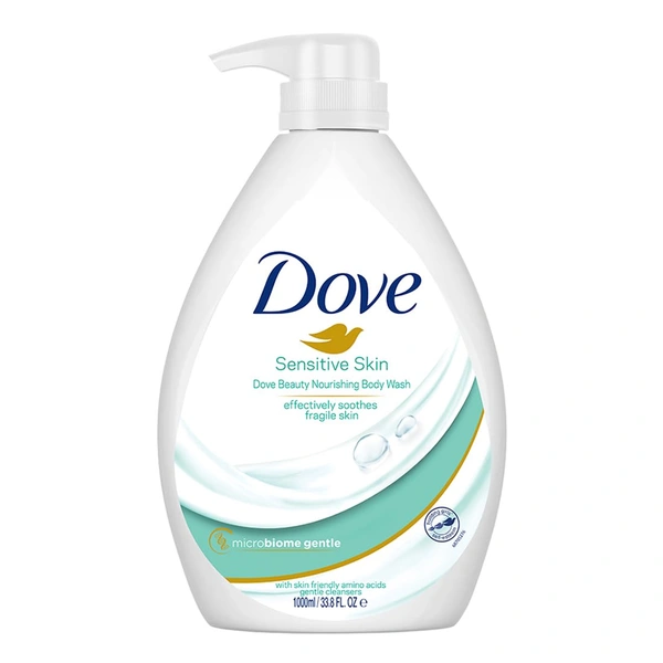 Dove Nourishing Body Wash 1L for Sensitive Skin | 24H Moisture Lock | Gentle & Soap-Free Cleanser | Soft, Smooth & Healthy Skin