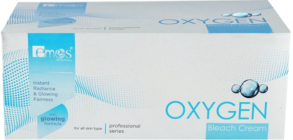 EMOS OxyGen Emos Oxygen Bleach Cream 250 g | Face & Body Brightening Bleach for Men & Women | Removes Tan, Dark Spots, Uneven Tone | All Skin Types | Instant Glow at Home