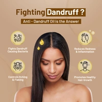 Enshine Anti-Dandruff Hair Oil 60ml | Ayurvedic Hair Oil with Neem, Tea Tree, Aloe Vera & Rosemary | Reduces Dandruff, Itch & Dry Scalp | Nourishes Hair Naturally