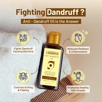 Enshine Anti-Dandruff Hair Oil 60ml | Ayurvedic Hair Oil with Neem, Tea Tree, Aloe Vera & Rosemary | Reduces Dandruff, Itch & Dry Scalp | Nourishes Hair Naturally