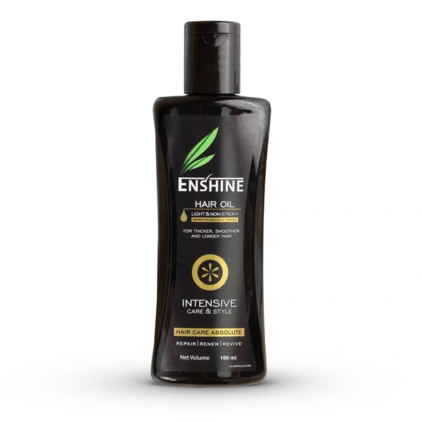 Enshine Ayurvedic Hair Oil 100ml | 21 Herbal Oils Blend | Reduces Hair Fall & Dandruff | Promotes Growth | Thicker, Smoother & Longer Hair | Non-Sticky, Paraben-Free