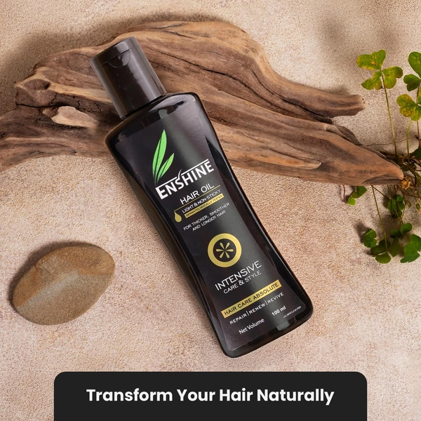 Enshine Ayurvedic Hair Oil 100ml | 21 Herbal Oils Blend | Reduces Hair Fall & Dandruff | Promotes Growth | Thicker, Smoother & Longer Hair | Non-Sticky, Paraben-Free