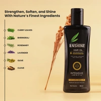 Enshine Ayurvedic Hair Oil 100ml | 21 Herbal Oils Blend | Reduces Hair Fall & Dandruff | Promotes Growth | Thicker, Smoother & Longer Hair | Non-Sticky, Paraben-Free