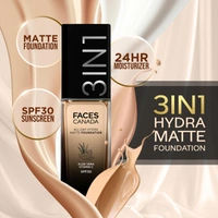 Faces Canada All Day Hydra Matte Liquid Foundation 30ml, Soft Sand 041 | 3-in-1 Foundation + Moisturizer + SPF 30 | Aloe Hydration, Vitamin C, 10Hr Long Wear Coverage