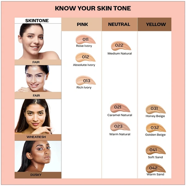 Faces Canada All Day Hydra Matte Liquid Foundation 30ml, Absolute Ivory 012 | 3-in-1 Foundation + Moisturizer + SPF 30 | Aloe Hydration, Vitamin C, 10Hr Long Wear Coverage