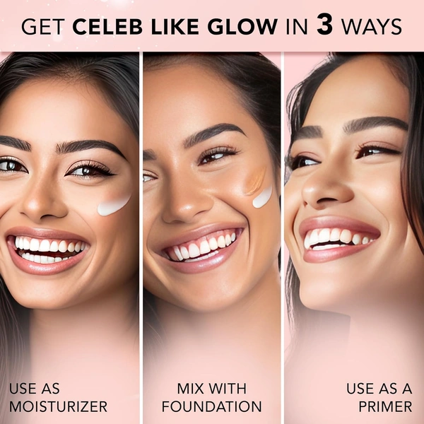 Faces Canada Strobe Cream 30ml Pink | Primer + Highlighter + Moisturizer | With Shea Butter & Hyaluronic Acid | Intense Hydration | Radiant Dewy Glow