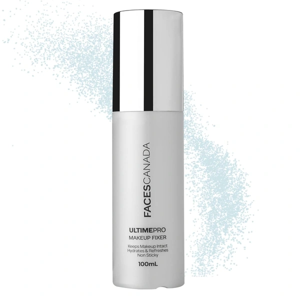 Faces Canada Ultime Pro Makeup Fixer 100ml | Long Lasting Makeup Setting Spray | Keeps Makeup Intact | Hydrates, Soothes & Refreshes Skin | Hyaluronic Acid & Vitamin E | Alcohol Free