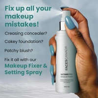 Faces Canada Ultime Pro Makeup Fixer 100ml | Long Lasting Makeup Setting Spray | Keeps Makeup Intact | Hydrates, Soothes & Refreshes Skin | Hyaluronic Acid & Vitamin E | Alcohol Free