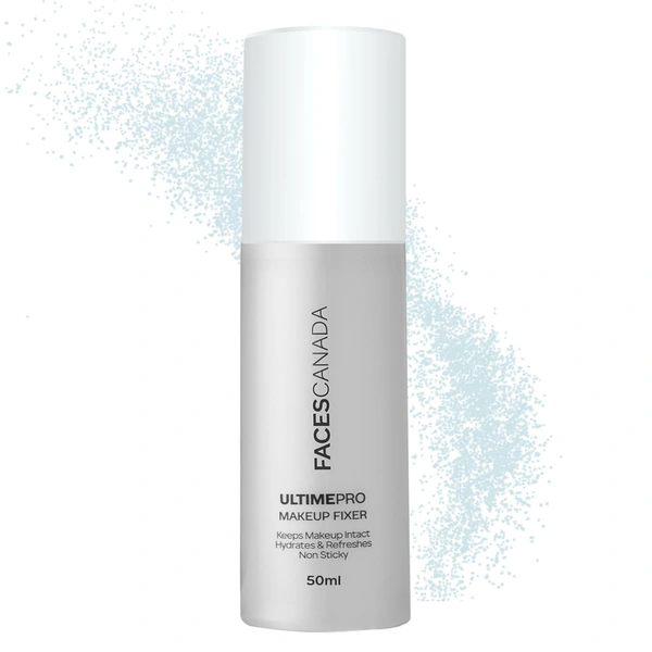 Faces Canada Ultime Pro Makeup Fixer 50ml | Long Lasting Makeup Setting Spray | Keeps Makeup Intact | Hydrates, Soothes & Refreshes Skin | Hyaluronic Acid & Vitamin E | Alcohol Free