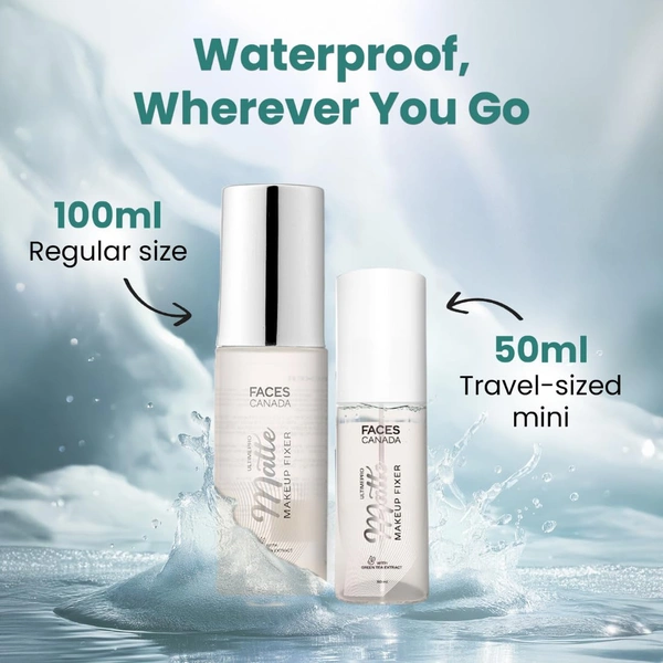 Faces Canada Ultime Pro Matte Makeup Fixer 50ml | Long Lasting Makeup Setting Spray | Keeps Makeup Intact | Flawless Matte Finish | Hydrates, Soothes & Refreshes Skin | Oil Control