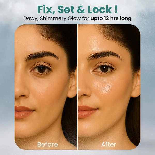 Faces Canada Ultime Pro Shimmer Makeup Fixer 50ml | Long-Lasting Makeup Setting Spray | Glamorous Shimmer Finish | Hydrates & Refreshes Skin | Alcohol-Free