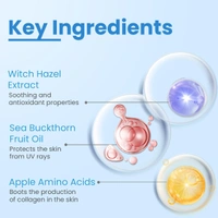 Fixderma Cosmetics Laboratories Fixderma Cosmetic Laboratories Biphasic Instant Makeup Remover with Apple Amino Acid & Sea Buckthorn Oil | Removes Eye, Lip & Waterproof Makeup | Hydrates Skin | 200ml