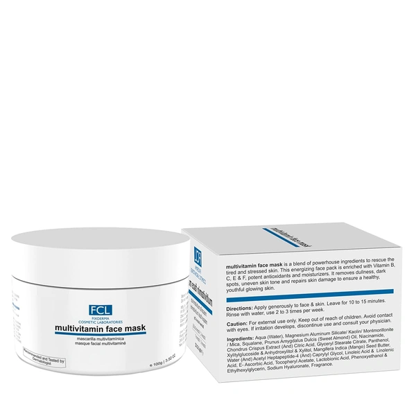 Fixderma Cosmetics Laboratories Fixderma Cosmetic LaboratoriesMultivitamin Face Mask 100gm | Enriched With Vitamins | Improves Skin Texture & Dullness | Nourishing Treatment Mask For Youthful Glowing Skin | Paraben & Sulphate Free