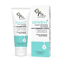 Fixderma Dewrav Gentle & Hydrating Face Wash 100ml | 6% Oats Extract, Hyaluronic Acid & Vit B5 | Soothes Irritated Skin, Provides Deep HydrationFor Sensitive, Dry & Normal Skin