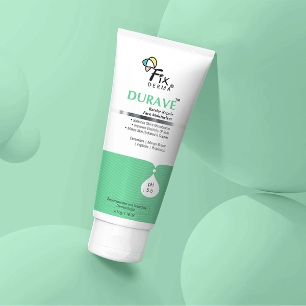 Fixderma Durave Ceramide Moisturizer 50g | With Peptide & Mango Butter | Strengthens Skin Barrier, Deep Moisturizes, Repairs Dryness & Enhances SmoothnessFor All Skin Type