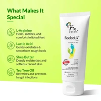 Fixderma Foobetik Foot Cream 100gFoot Care Cream for Diabetic Feet | Repairs Dry, Cracked Heels & Calloused Skin | Moisturizes, Softens & Soothes Dry Rough Feet | Paraben Free
