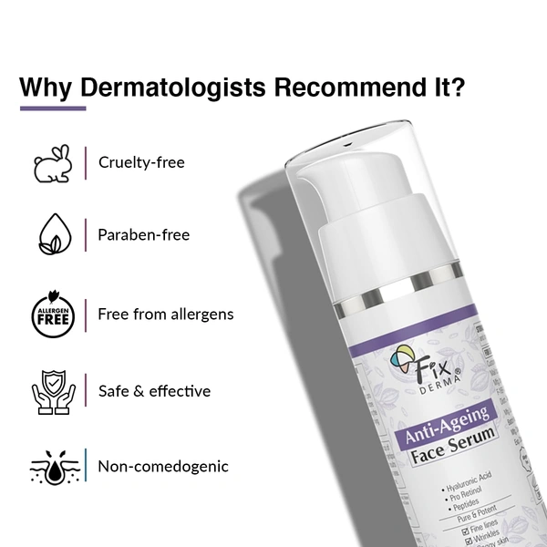 Fixderma Hyaluronic Acid Serum 30g with Pro Retinol | Anti Ageing Face Serum for Fine Lines & Wrinkles | Deep HydrationFirming | Suitable for All Skin Types