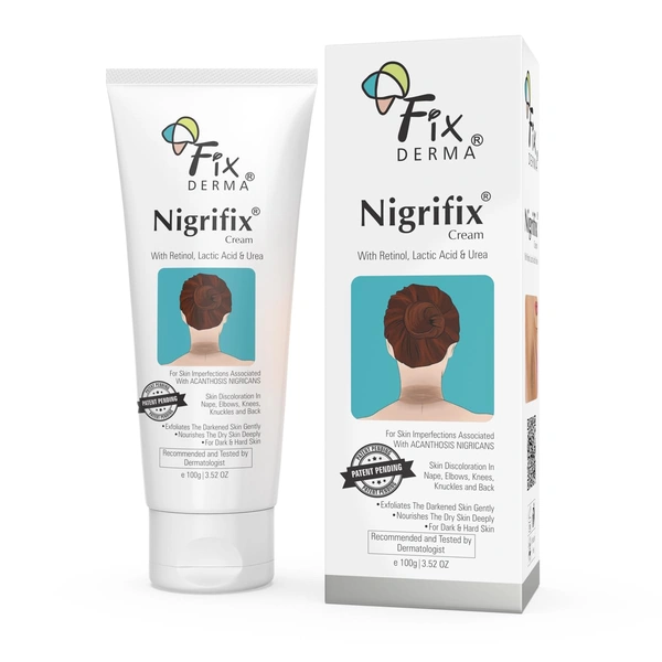 Fixderma Nigrifix Cream with retinol, Lactic Acid & Urea | For Skin Imperfection associated with Acanthosis Nigricans | For Body Parts like Neck, Ankles, Knuckles, Armpits & Elbows | For Dark & Dry Skin | Exfoliant Darkest Skin Gently | 100g