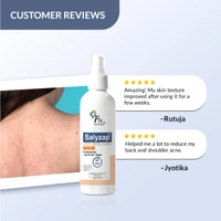 Fixderma Salyzap 2% Salicylic Acid Body Acne Spray For Men & Women 100ml | Targets Back, Shoulder, Neck & Chest Acne | Controls Breakouts, Clears Clogged Pores & Improves Texture