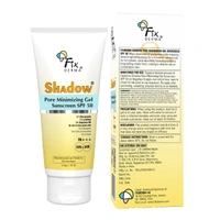 Fixderma Shadow Pore Minimizing Gel Sunscreen 50gm with SPF 50 PA+++ with 4% Niacinamide | Lightweight Non Greasy Sunscreen for Oily & Acne Prone Skin | No White Cast