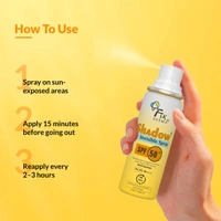 Fixderma Shadow SPF 50+ PA+++ Invisible Spray Sunscreen 50ml| Ultra Lightweight Transparent Fluid Spray | Broad Spectrum UVA & UVB Protection | Water Resistant Body Sunscreen