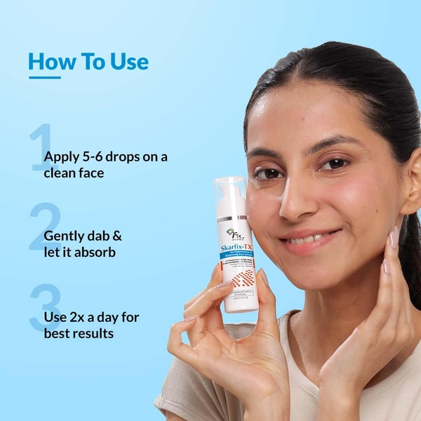 Fixderma Skarfix-TX Face Serum 30ml with 4% Kojic Acid, 4% Niacinamide, 3% Tranexamic Acid & 2% Alpha Arbutin | Brightening & Pigmentation Control Serum for Dark Spots, Melasma & Acne Marks