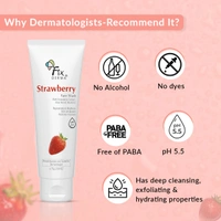 Fixderma Strawberry Face Wash 75g for men & women with Vitamin E & Strawberry Extract | Deep Cleansing Face Wash for Oily & All Skin Types | Refreshing, Hydrating & Gentle Cleanser